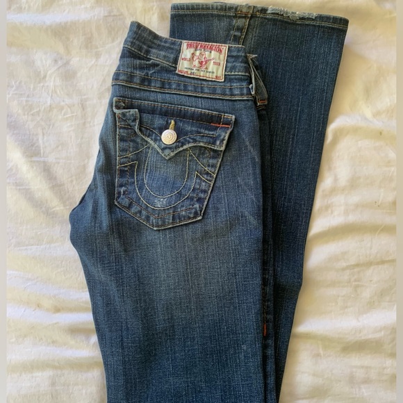 TRUE RELIGION Women’s Low Rise Flare Jean Size 27 - Picture 1 of 4